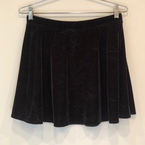 Frenchi Velvet Skater Skirt